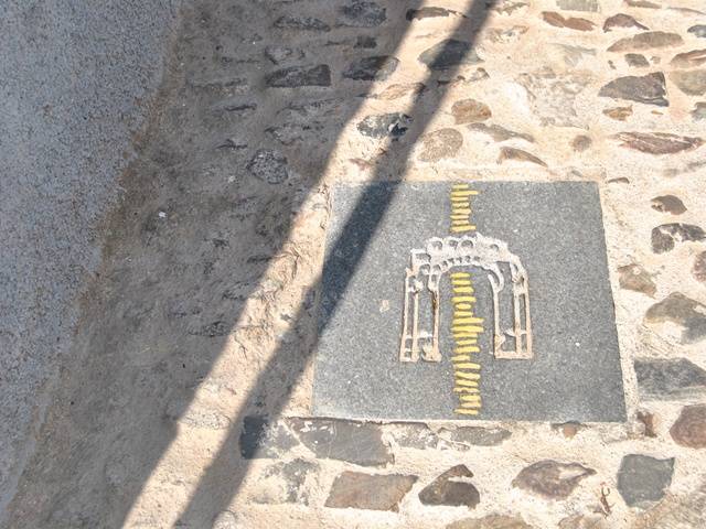 Placas que marcan el recorrido