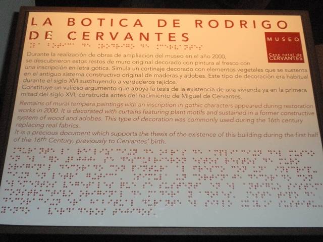 Cartel informativo en Braille
