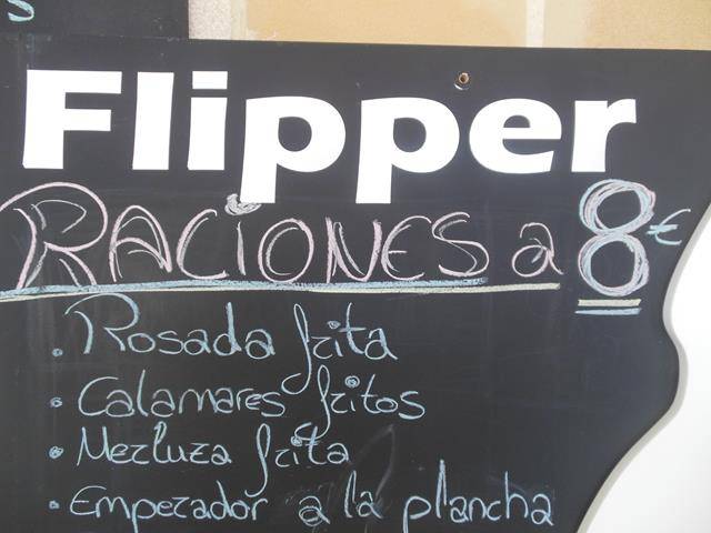 Cartel con tapas y menús