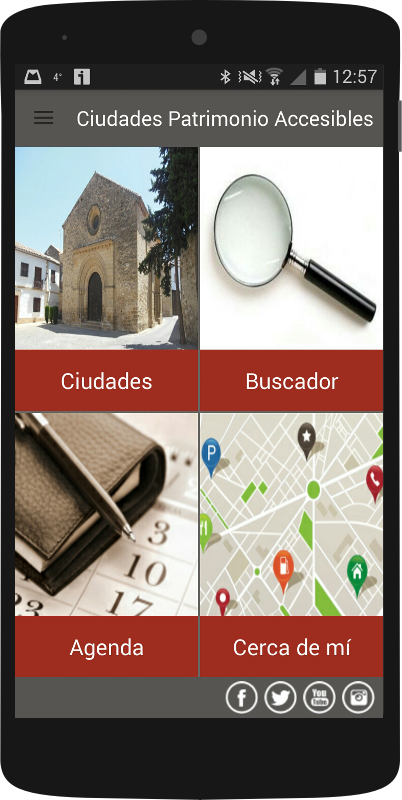 Captura de pantalla de la aplicación